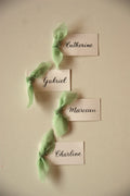 Marque-places — Papier calligraphié & nœud décoratif