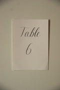 Numéros de table — Papier calligraphié à la main