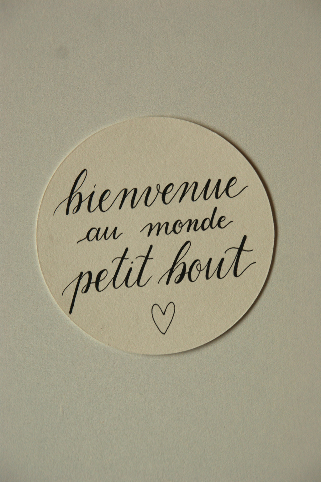 Cartes étapes rondes — Papier calligraphié à la main