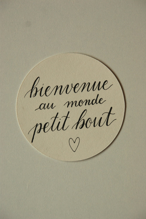 Cartes étapes rondes — Papier calligraphié à la main