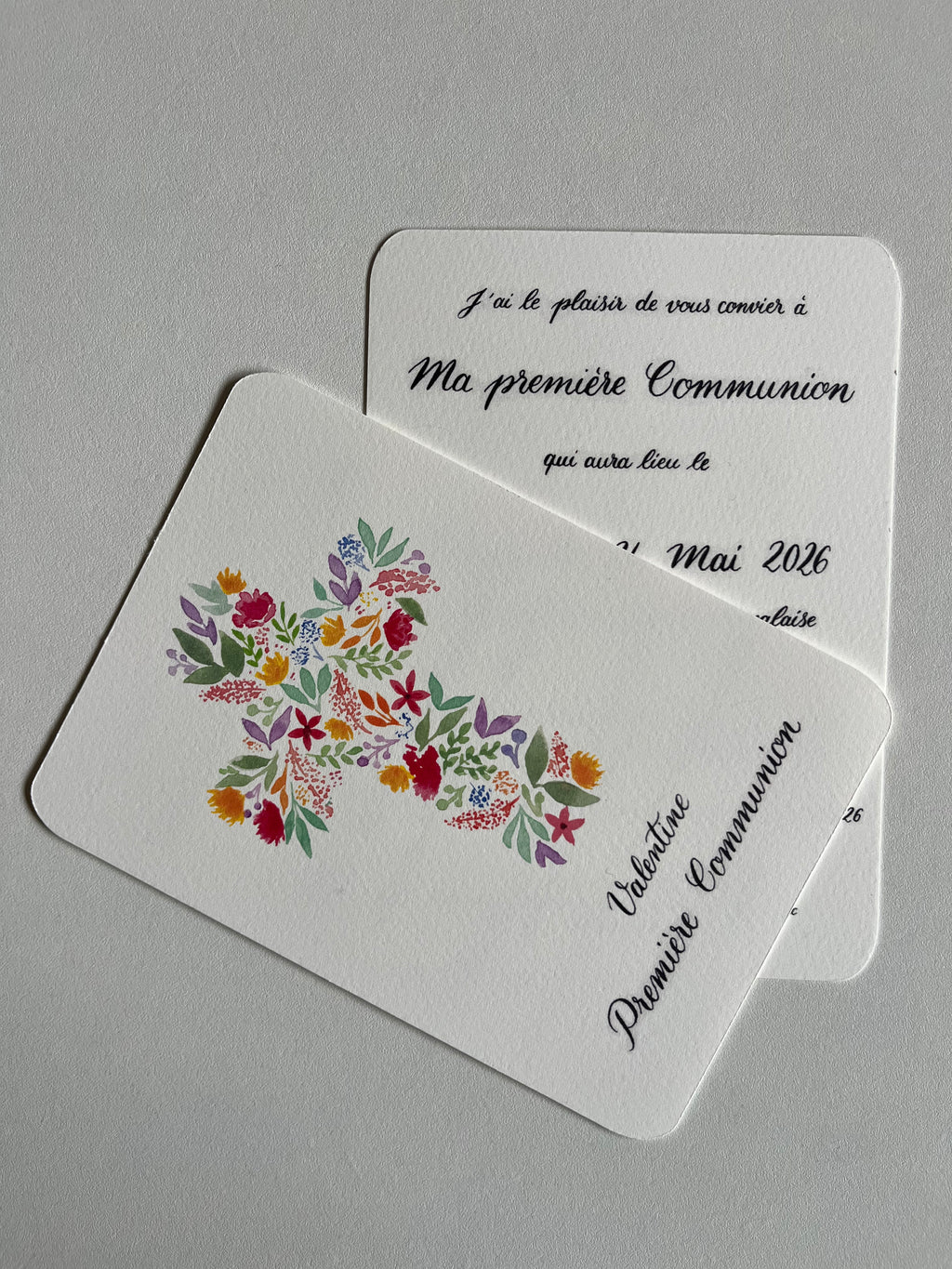 Faire-part simple — Aquarelle & Calligraphie