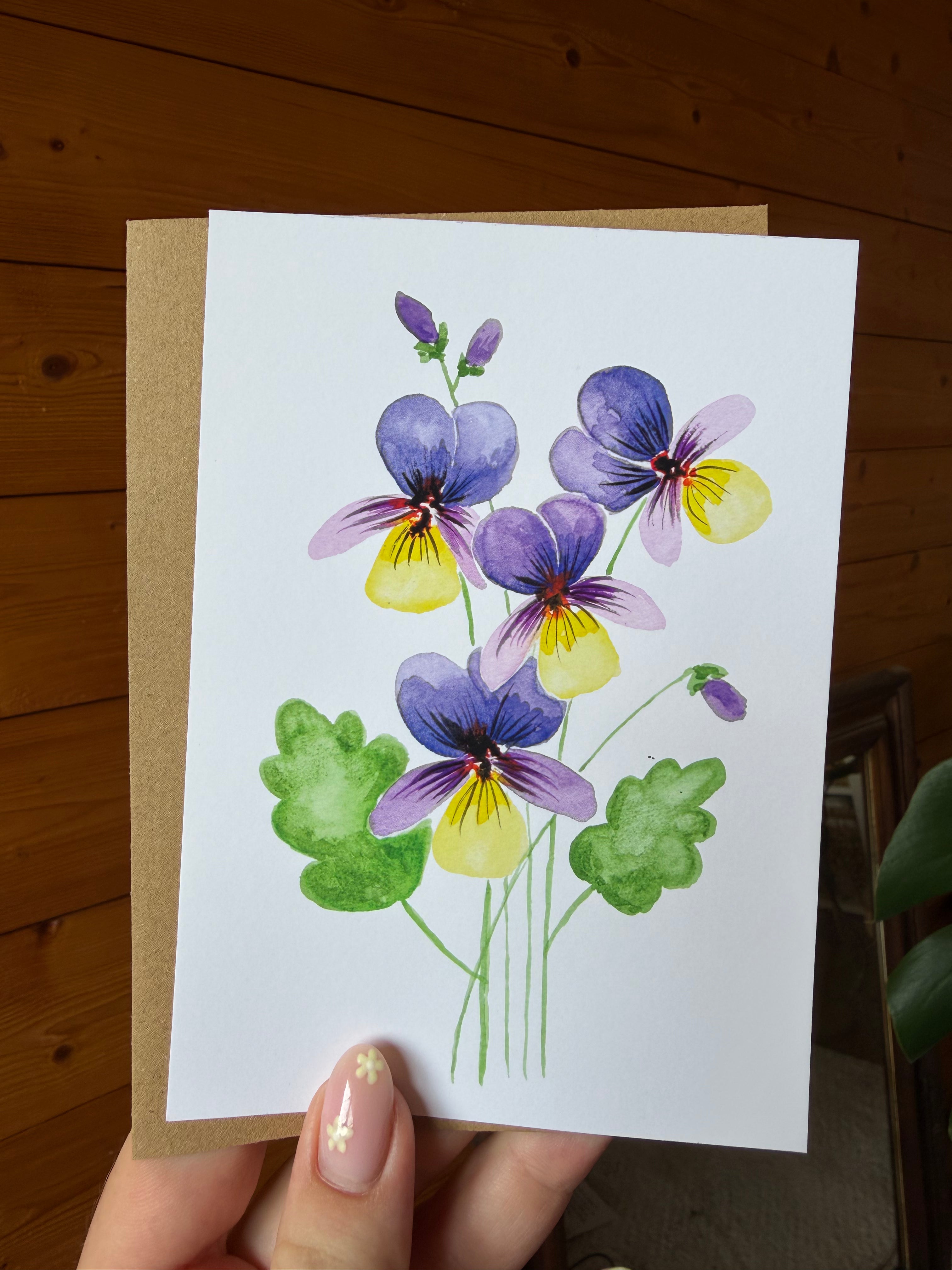 Carte Pensées – Moments Fleuris