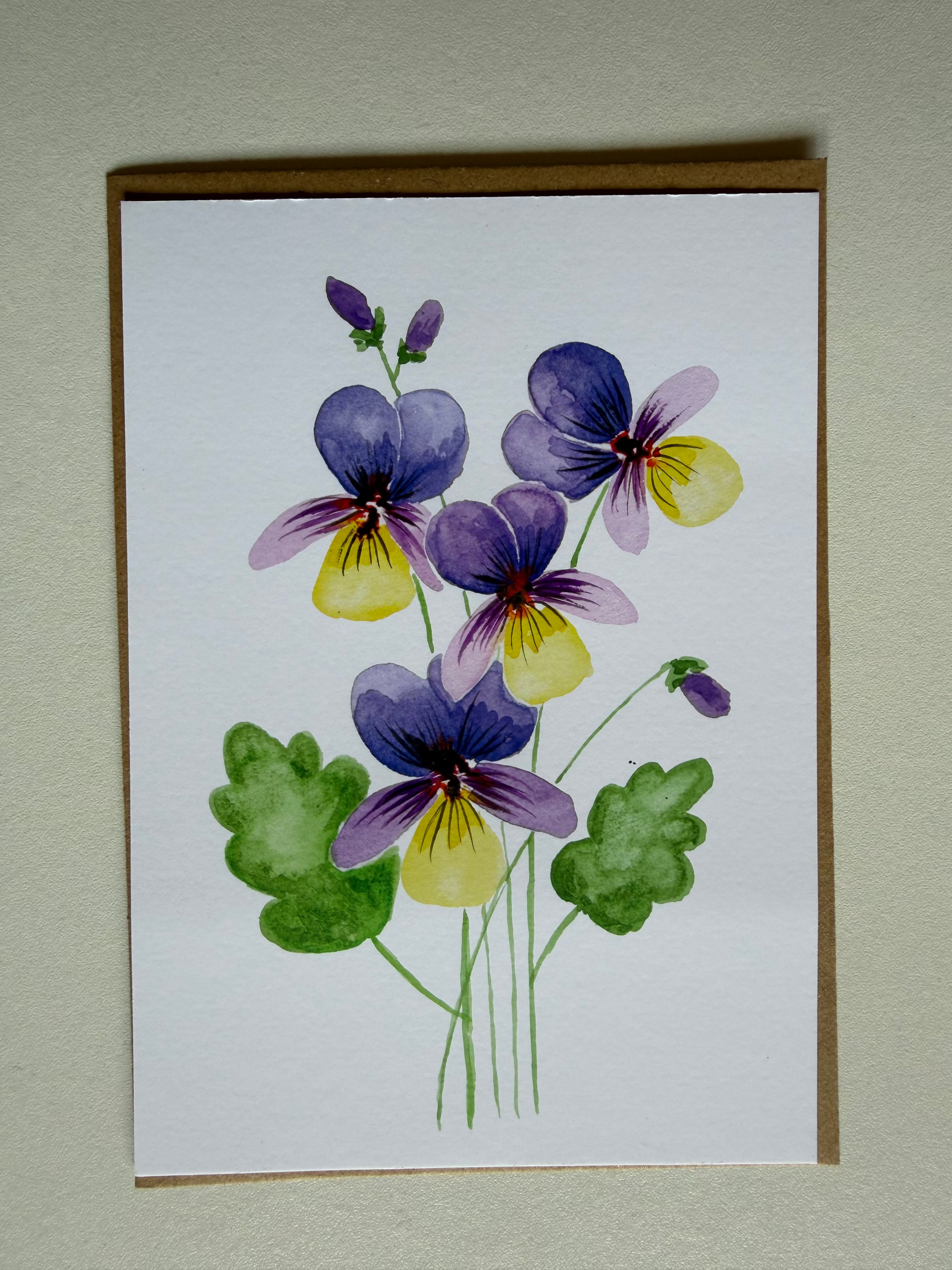 Carte Pensées – Moments Fleuris
