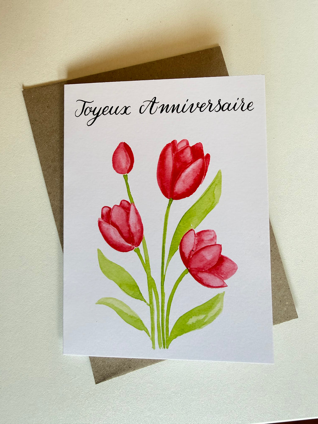 Carte Tulipes pliable – Moments Fleuris