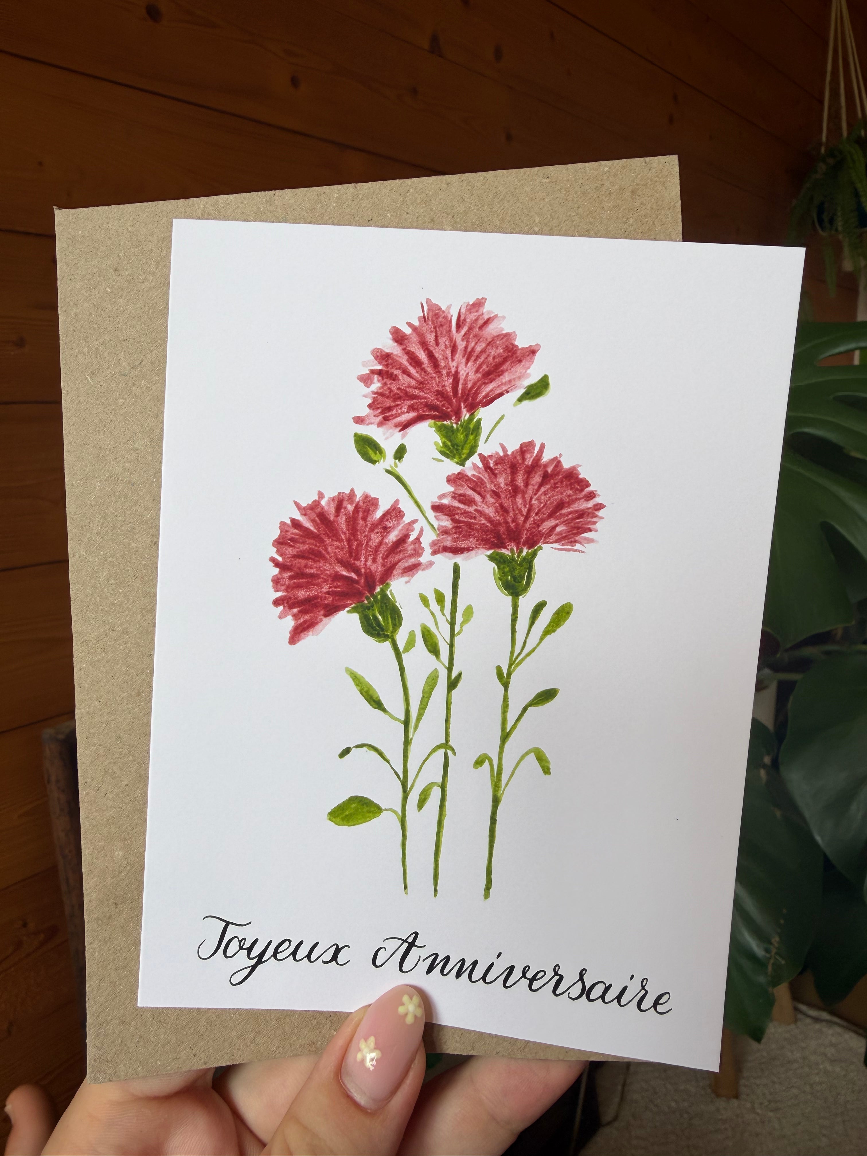 Carte pliable Œillets – Moments Fleuris