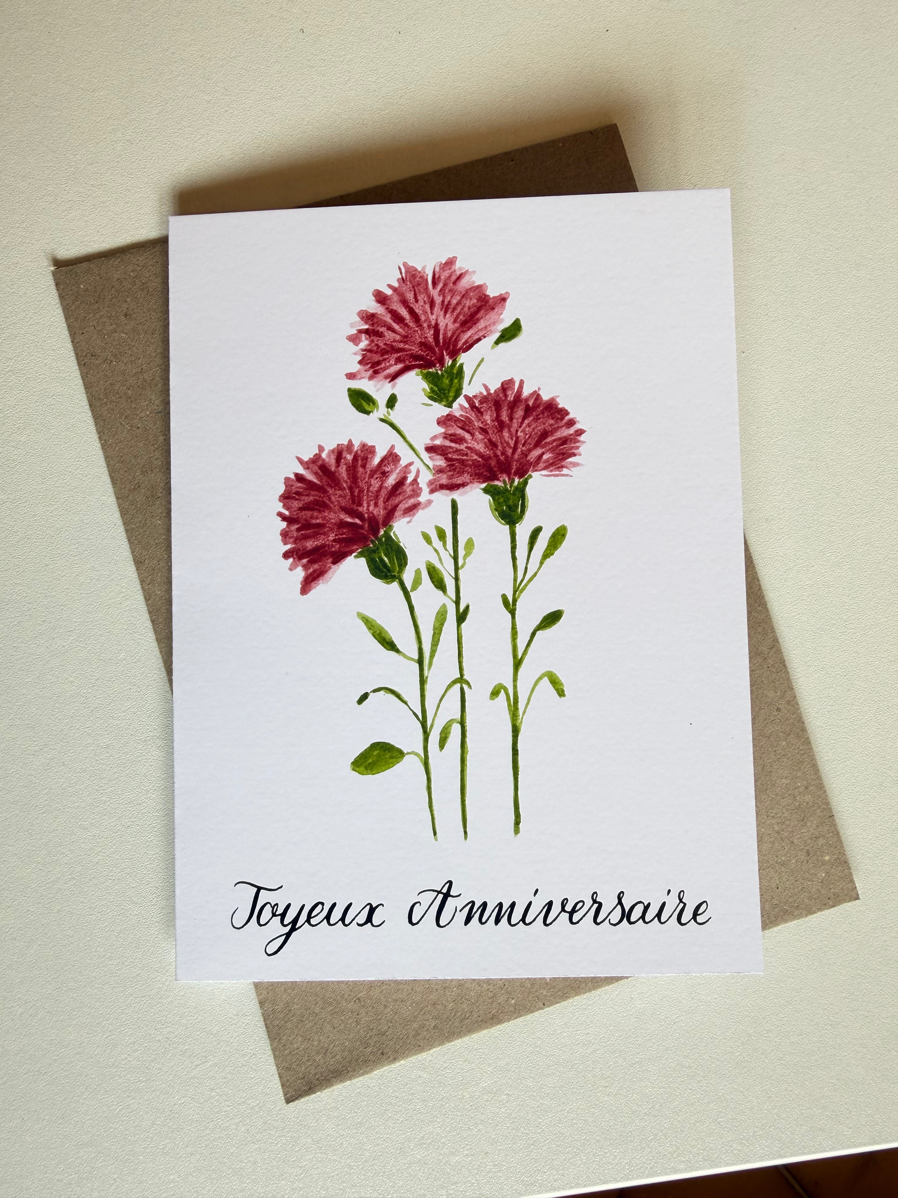 Carte pliable Œillets – Moments Fleuris