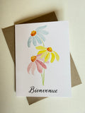 Carte Marguerites pliable – Moments Fleuris