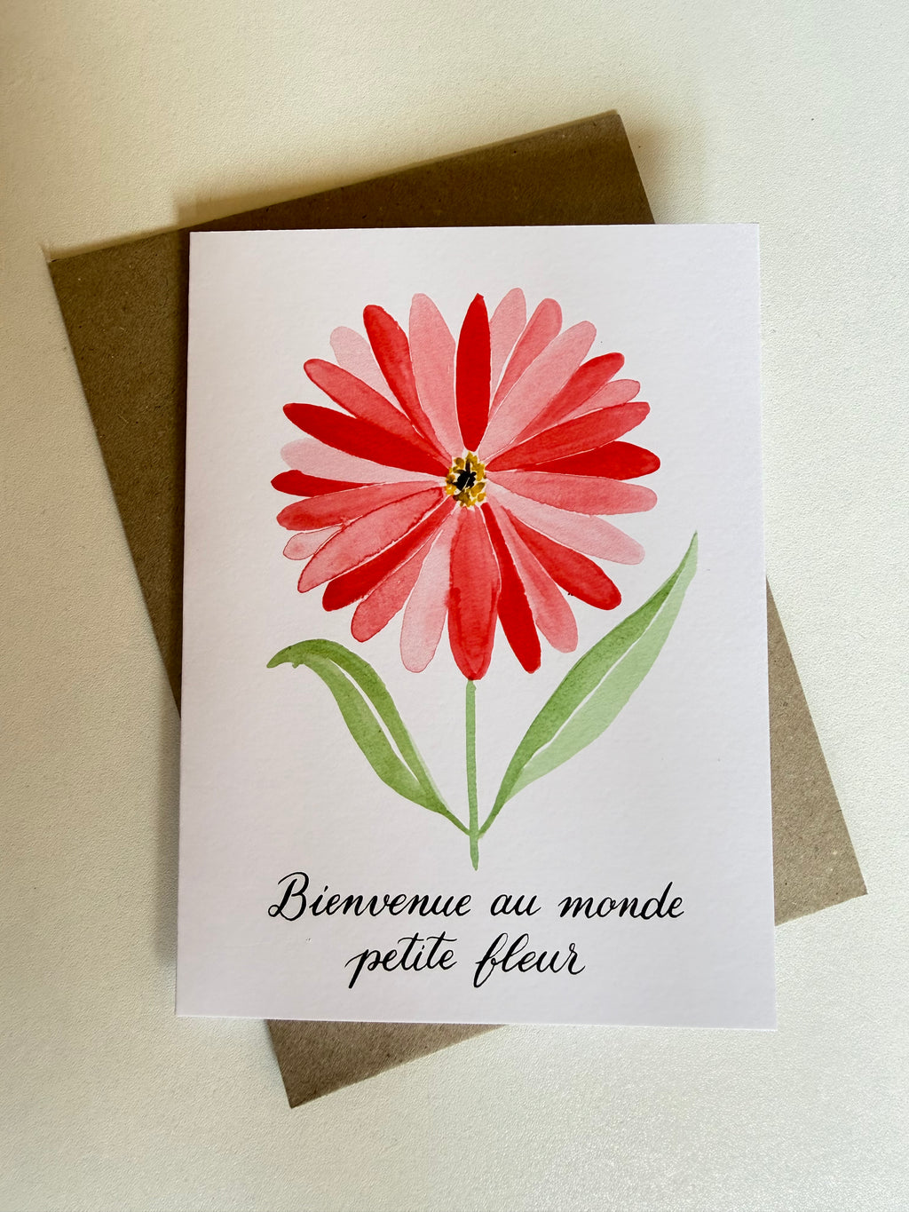 Carte Gerbera pliable – Moments Fleuris